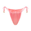 Ruched bikini bottoms in colour metallic pink