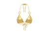 Triangle bikini top in metallic Gold