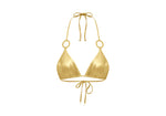 Triangle bikini top in metallic Gold