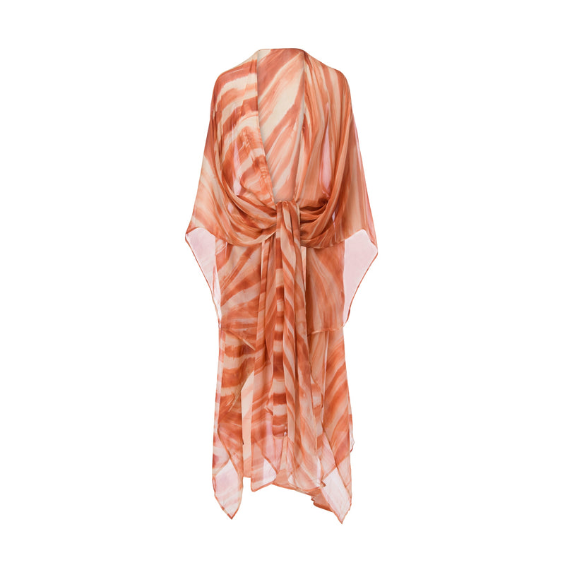 Sheer cover up style in colour orange