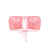 Ruched bikini top in color metallic pink